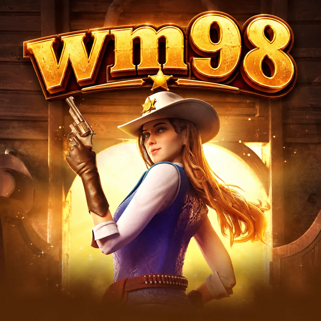 wm98 ตัวละครคาวบอยสาวถือปืนลูกโม่ในเกม Wild Bounty Showdown